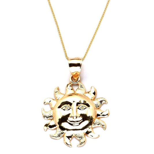 gold sun pendant
