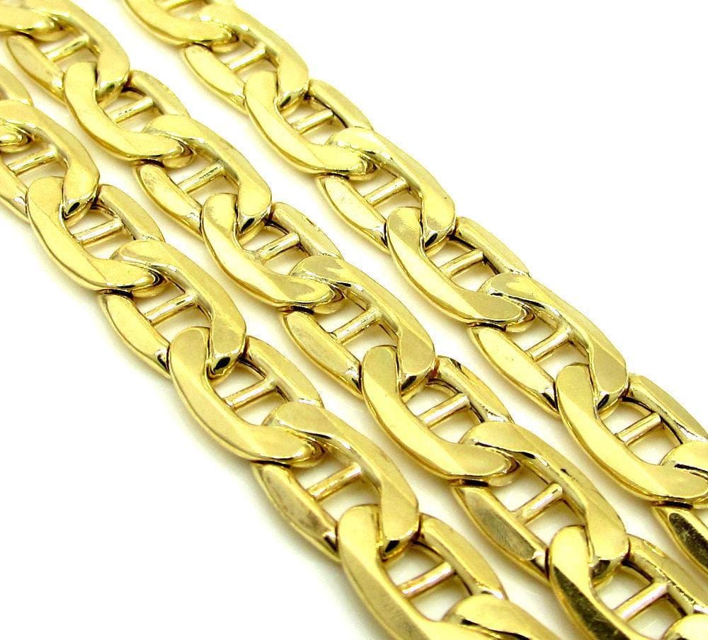 Solid 14k Gold 4.4mm Mariner Lobster Lock Chain Necklace | Jewelry America