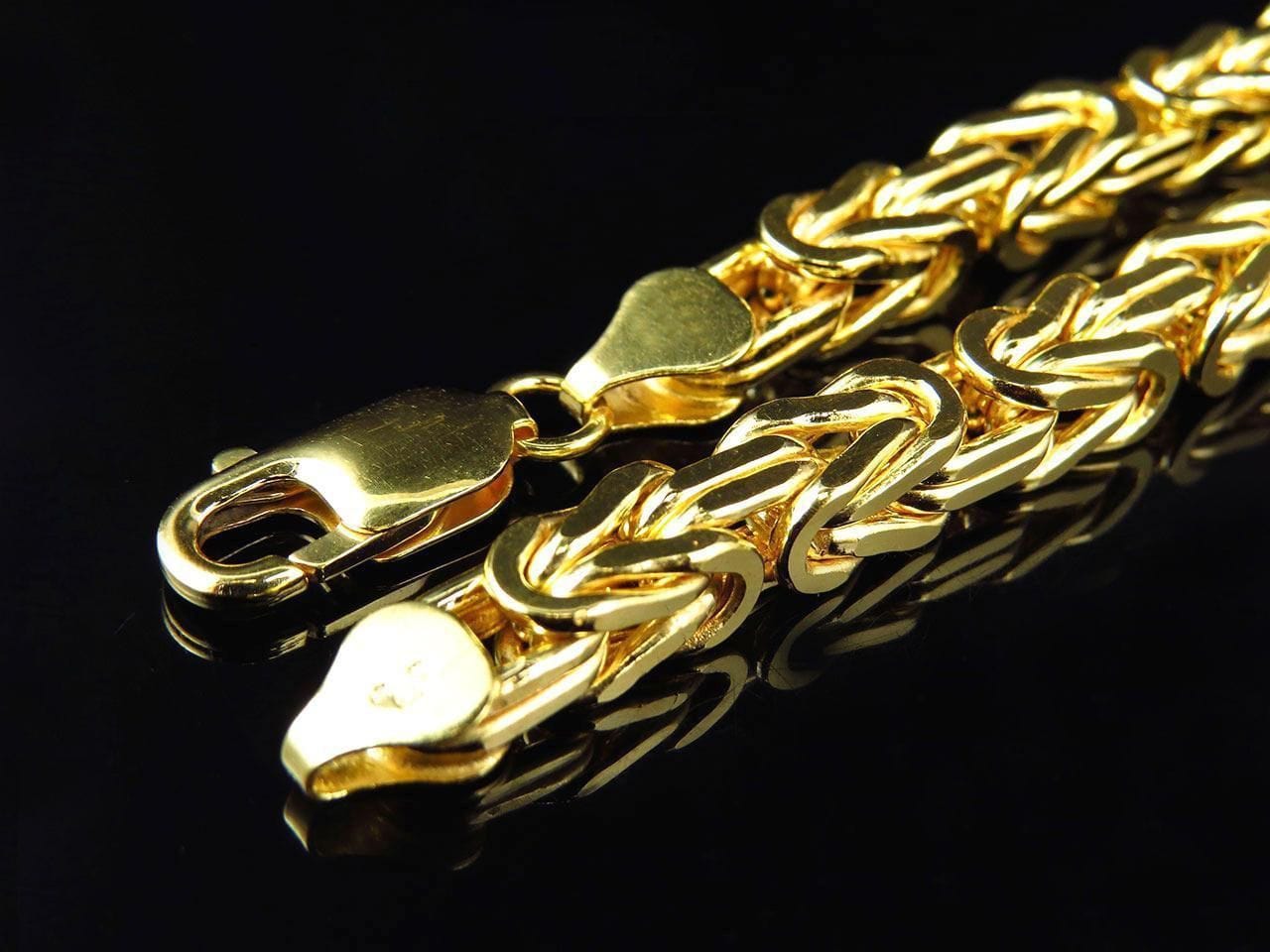 14k gold byzantine chain bracelet