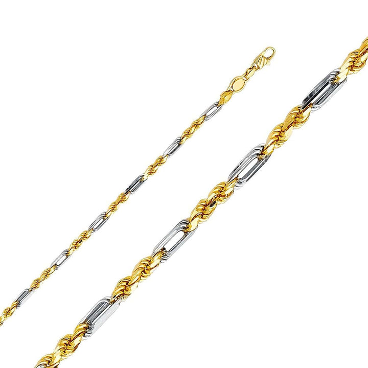 gold figarope chain bracelet