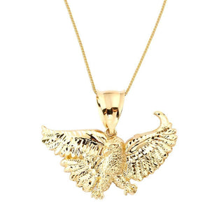 gold eagle pendant necklace