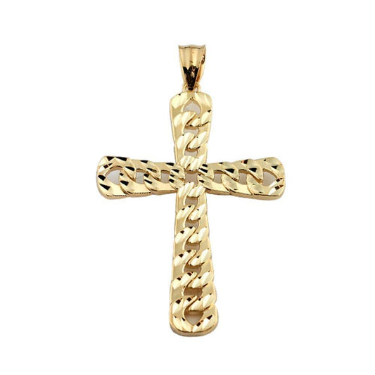gold cross pendant necklace