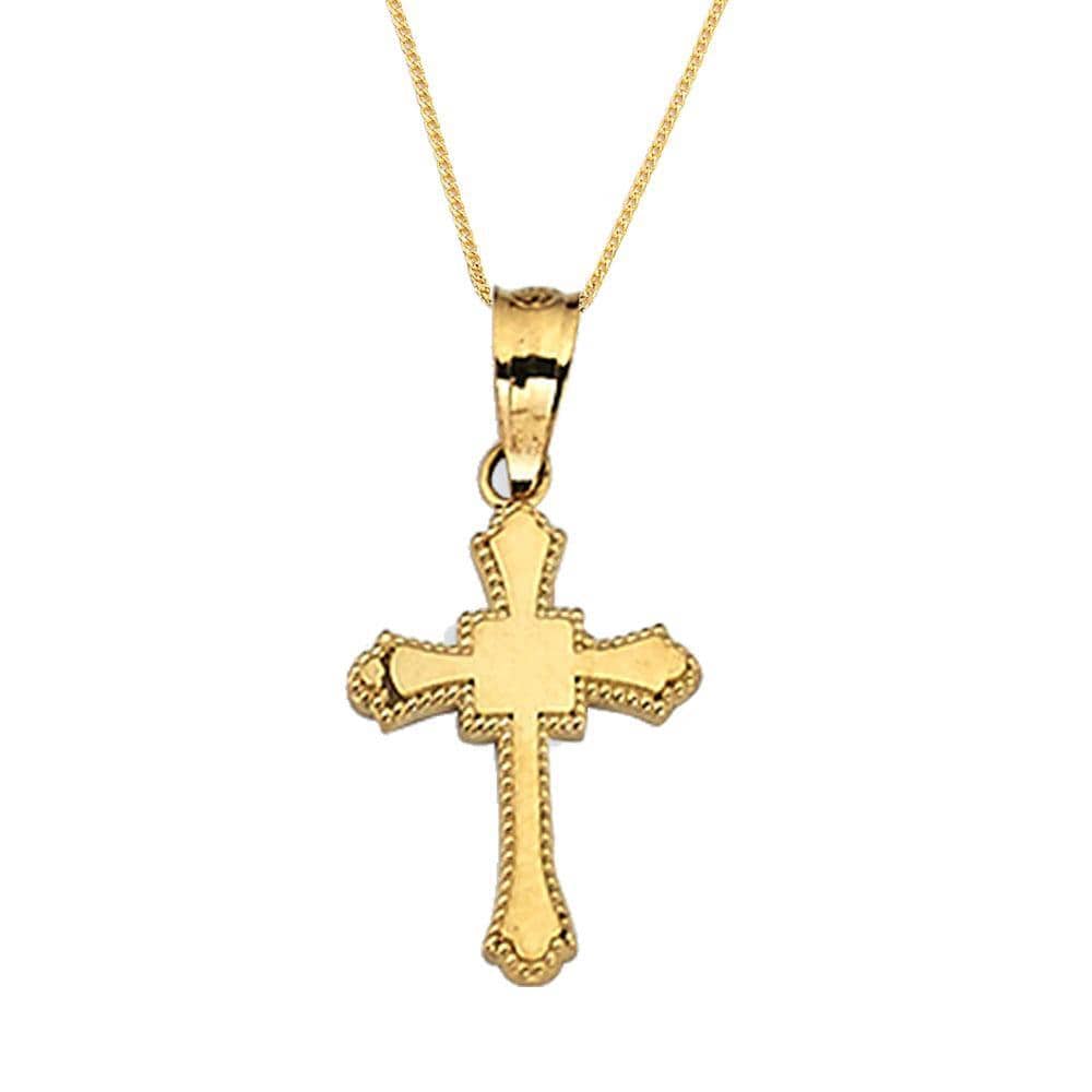 10K Yellow Gold 0.30 Grams Fashion Cross Pendant