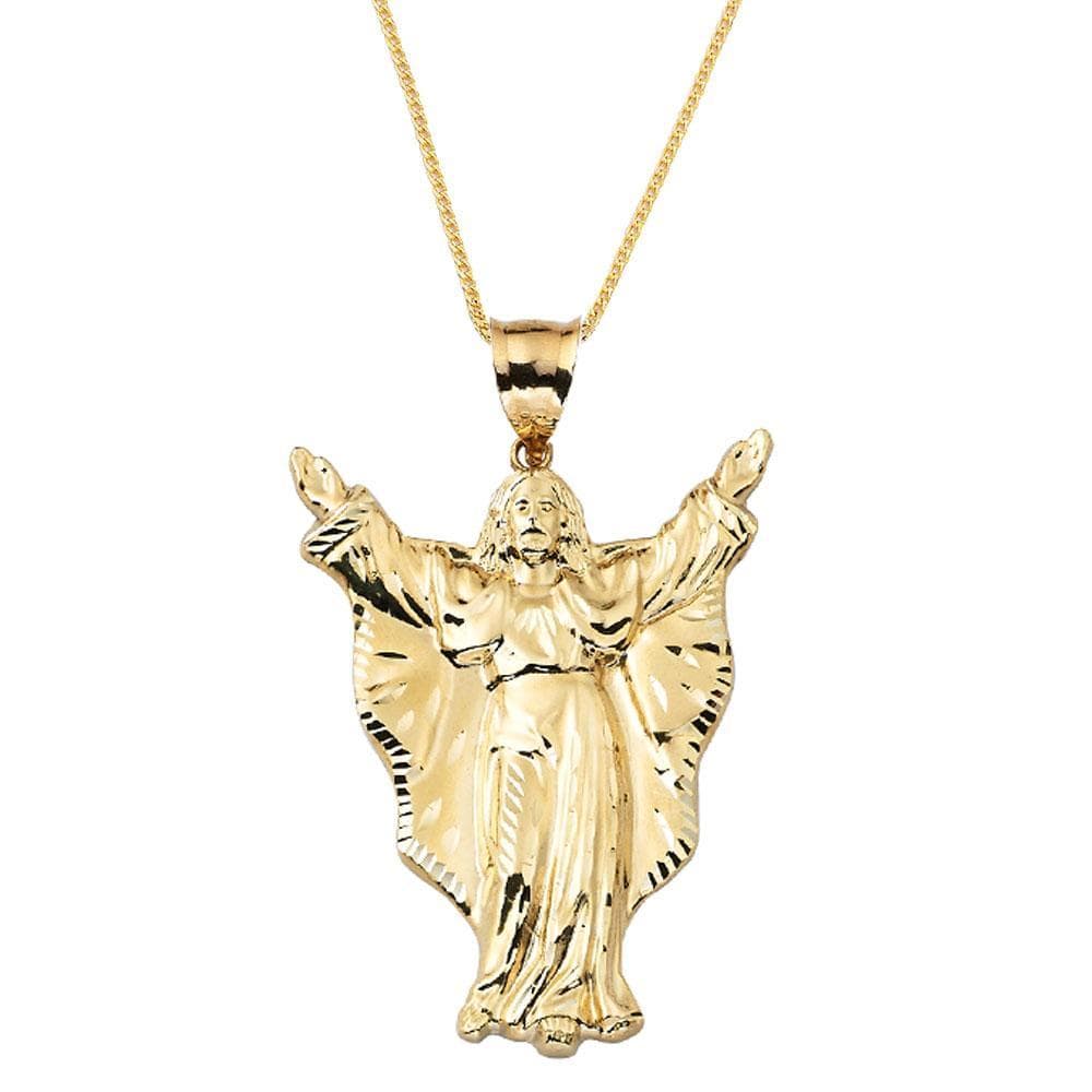 gold angel pendant necklace