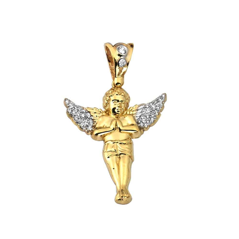 10K Yellow Gold Grams Angel Pendant - Main Image