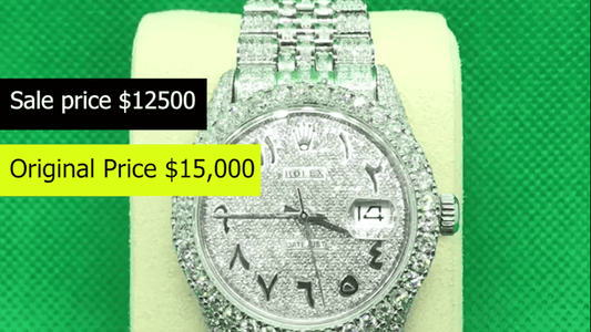 Diamond Rolex Arabic Numeric 36MM Watch