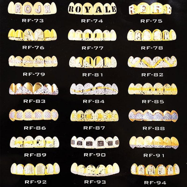 10K 6 Piece Grillz Solid Gold Fronts | Jawa Jewelers