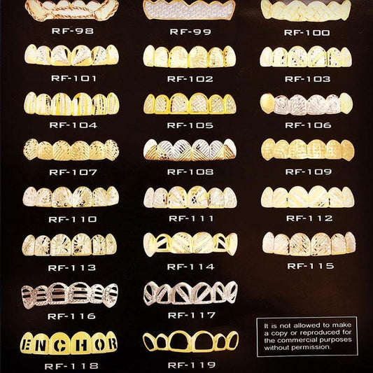 10K Solid Gold Grillz Fronts