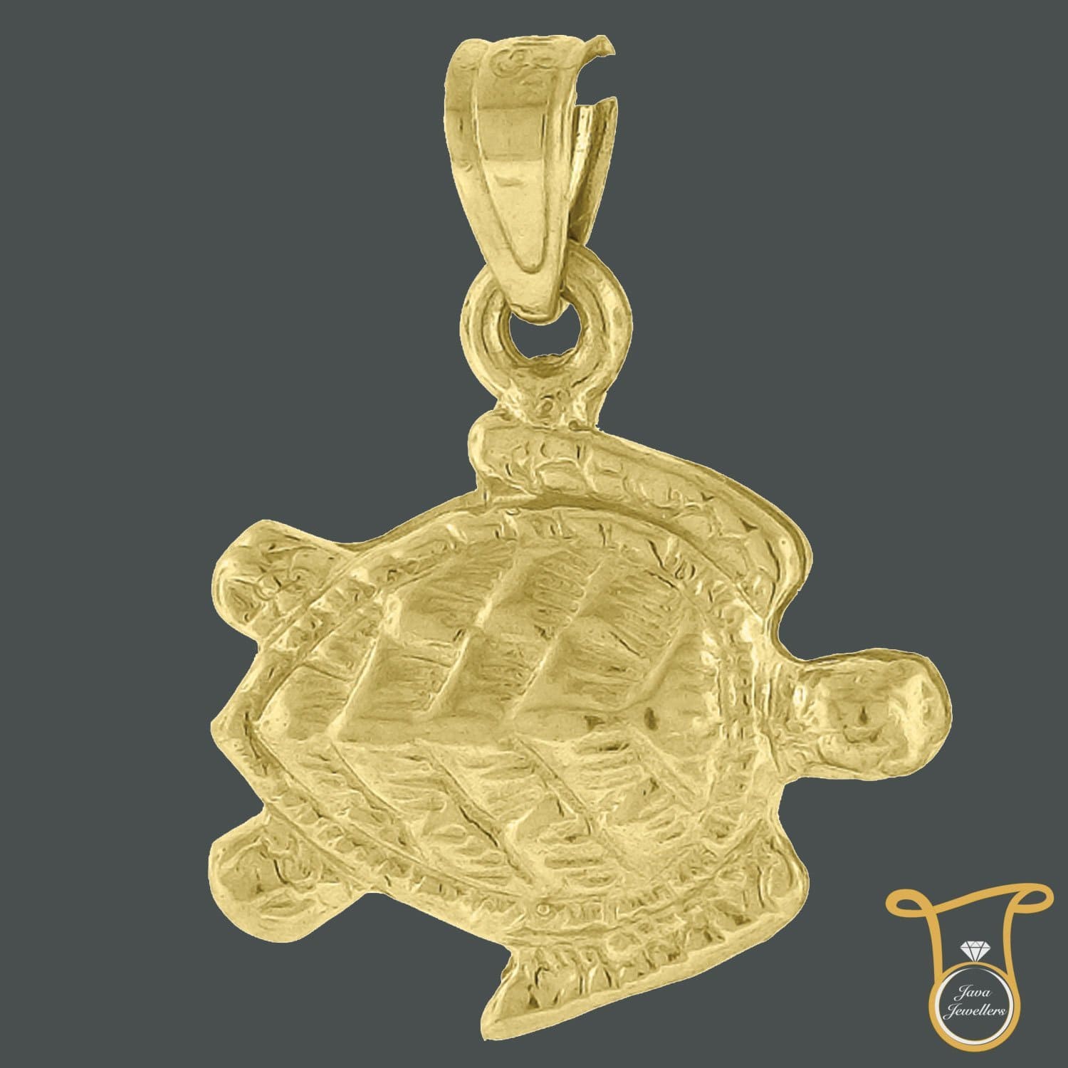 Womens 10kt Yellow Gold Turtle Animal Fashion Charm Pendant, Pendants, Silverine, Jawa Jewelers