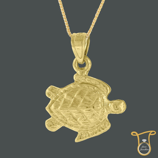 Womens 10kt Yellow Gold Turtle Animal Fashion Charm Pendant, Pendants, Silverine, Jawa Jewelers