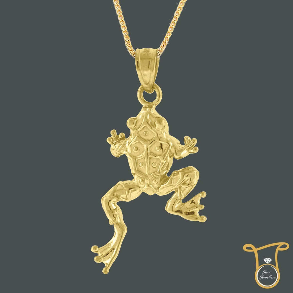 10kt Yellow Gold Frog Animal Fashion Charm Pendant, Pendants, Silverine, Jawa Jewelers