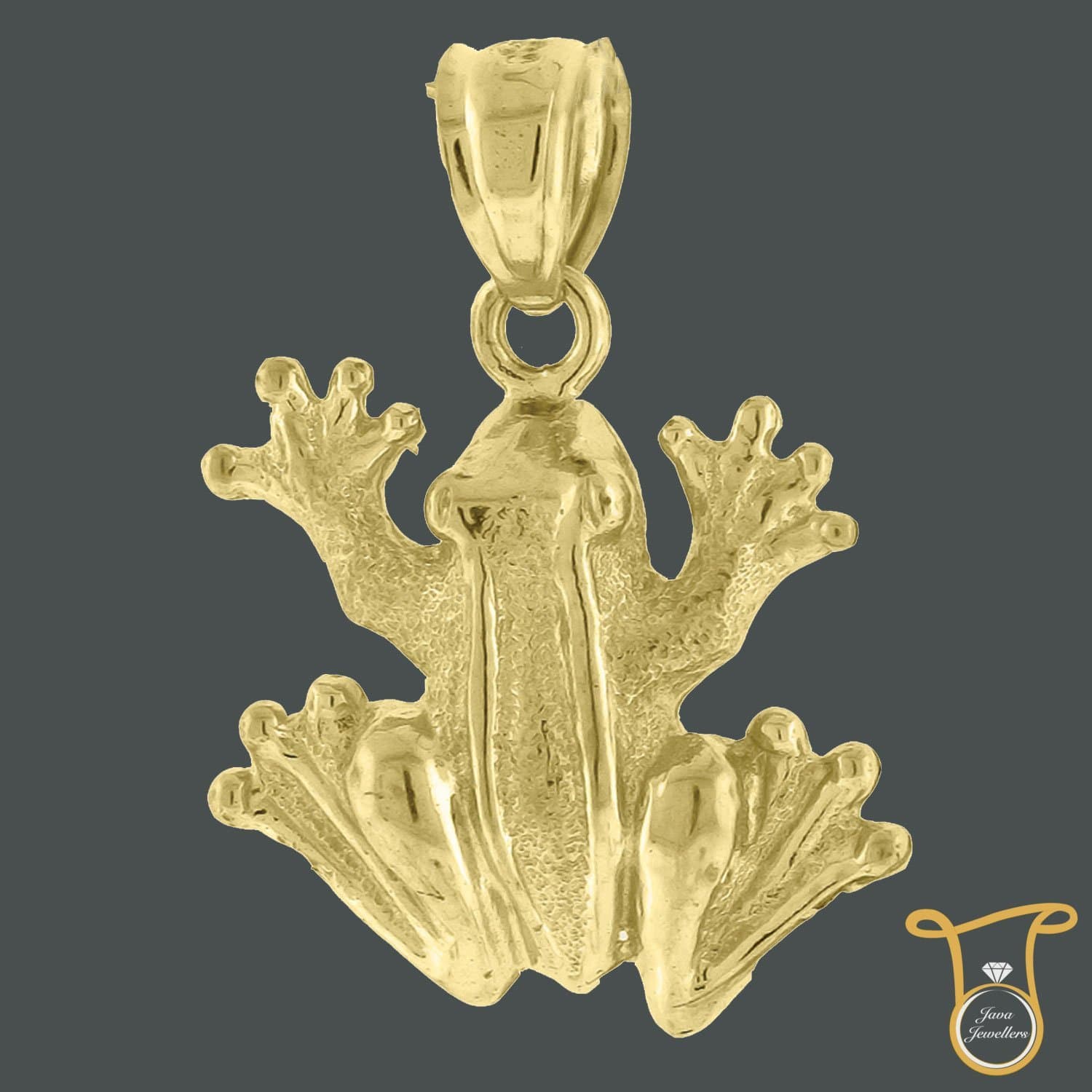 10kt Yellow Gold Fashion Charm Womens Frog Animal Pendant, Pendants, Silverine, Jawa Jewelers