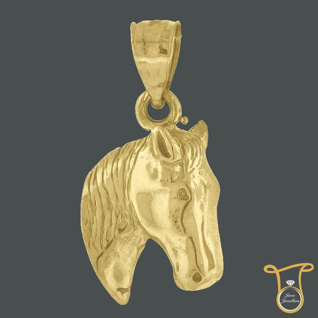 10kt Yellow Gold Charm "Hourse" Fashion Pendant, Pendants, Silverine, Jawa Jewelers