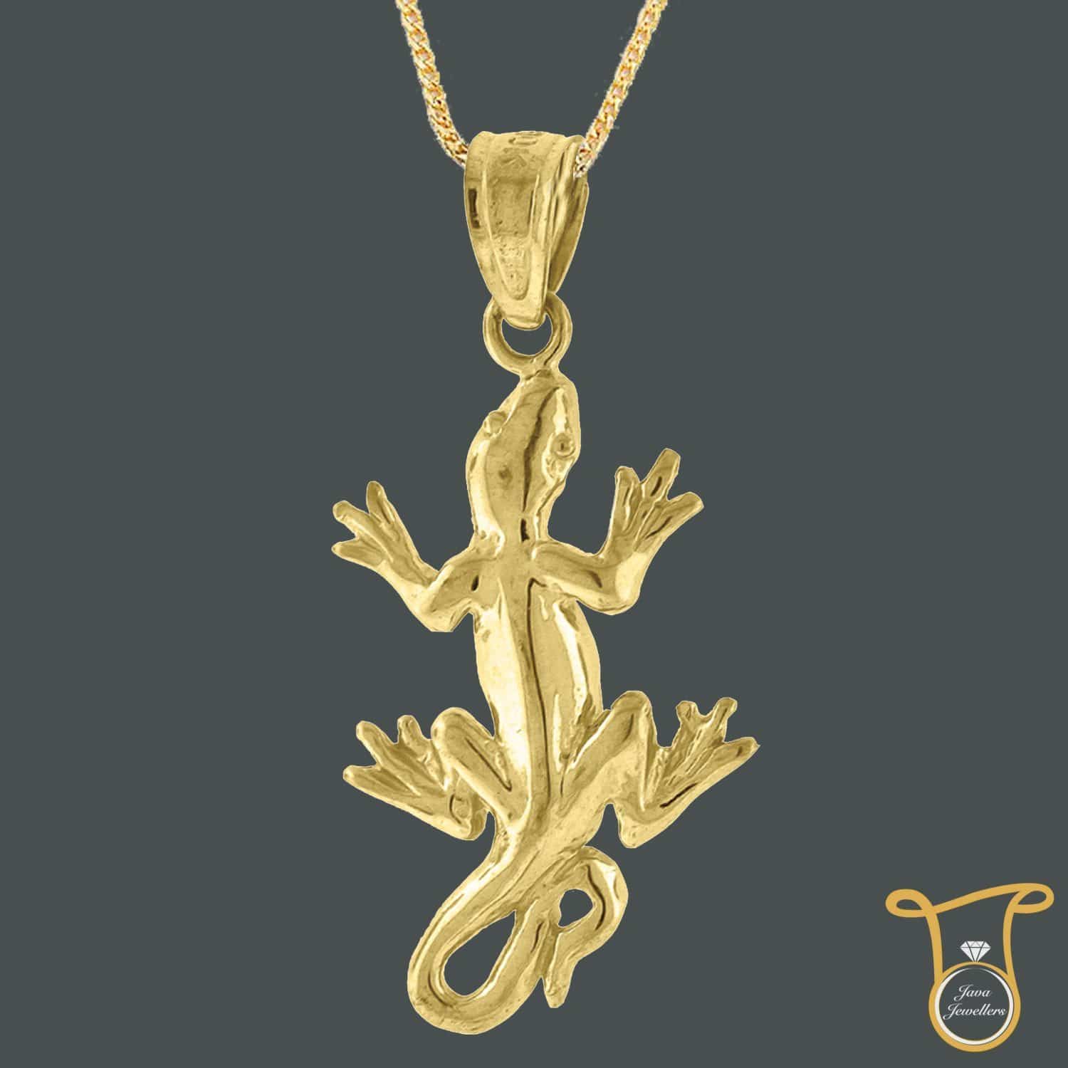 10kt Yellow Gold Lizard Animal & Insects Fashion Charm Pendant, Pendants, Silverine, Jawa Jewelers