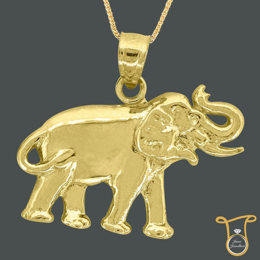 10kt Yellow Gold Charm Fashion Elephant Pendant, Pendants, Silverine, Jawa Jewelers