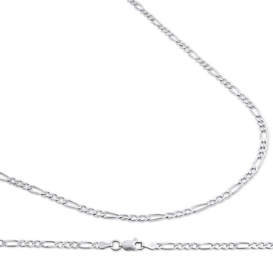 3.5MM 925 Sterling Silver Figaro Link Chain Necklace, , Jawa Jewelers, Jawa Jewelers