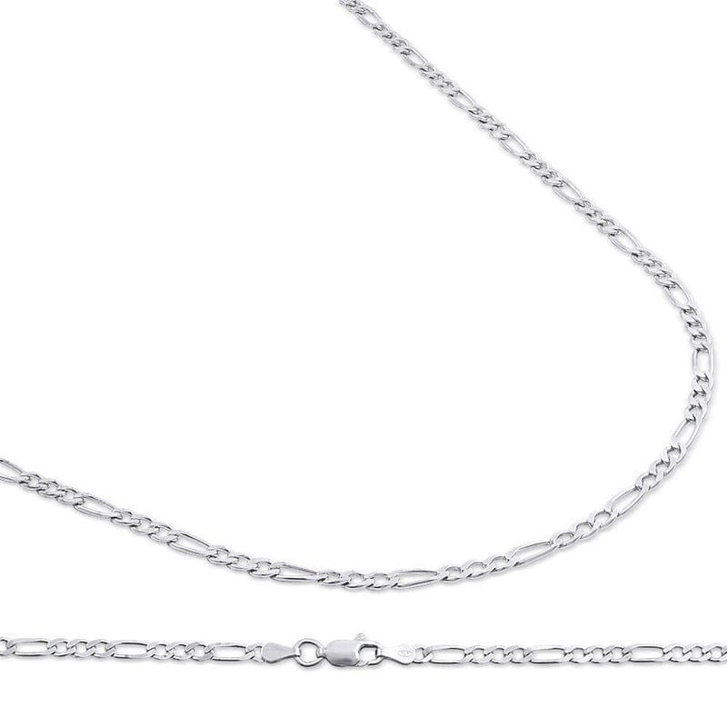 3.5MM 925 Sterling Silver Figaro Link Chain Necklace, , Jawa Jewelers, Jawa Jewelers
