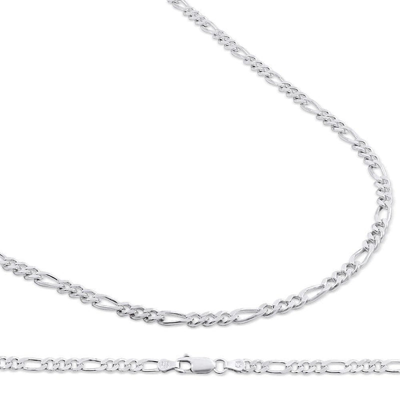 4.5MM 925 Sterling Silver Figaro Link Chain Necklace, , Jawa Jewelers, Jawa Jewelers