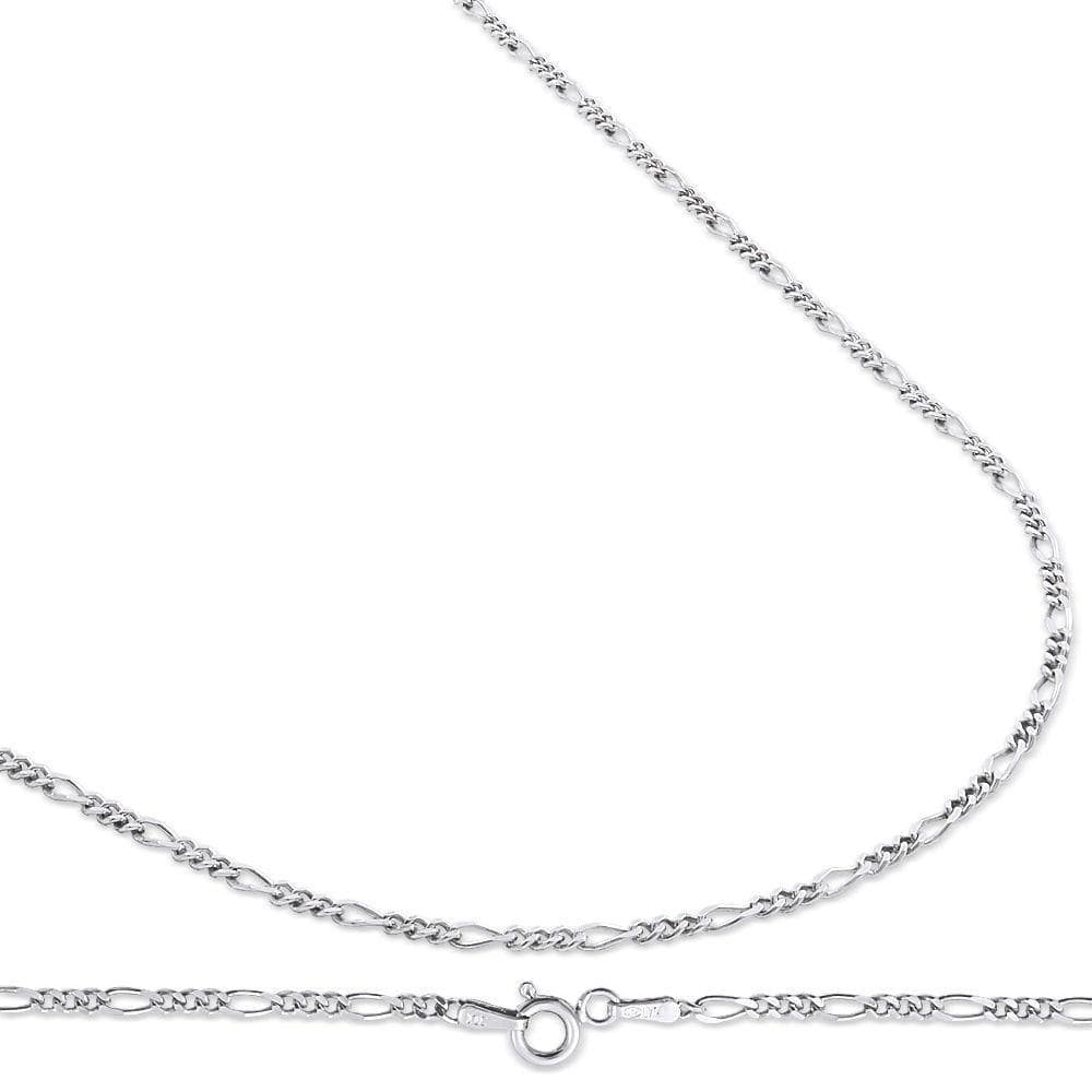 925 Sterling Silver Figaro Link Chain Necklace - Main Image
