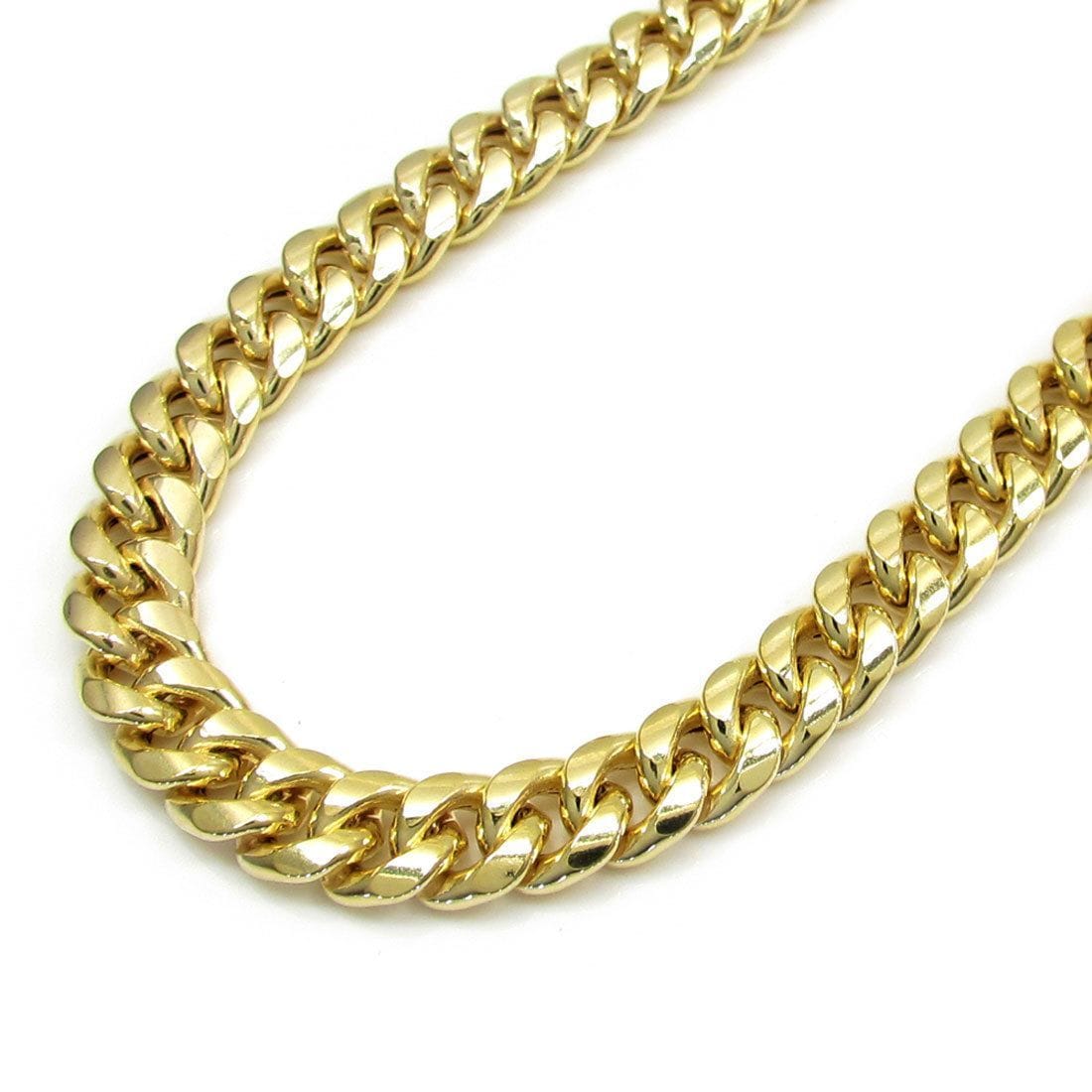 10K YELLOW GOLD MIAMI CUBAN LINK CHAIN NECKLACE - Main Image