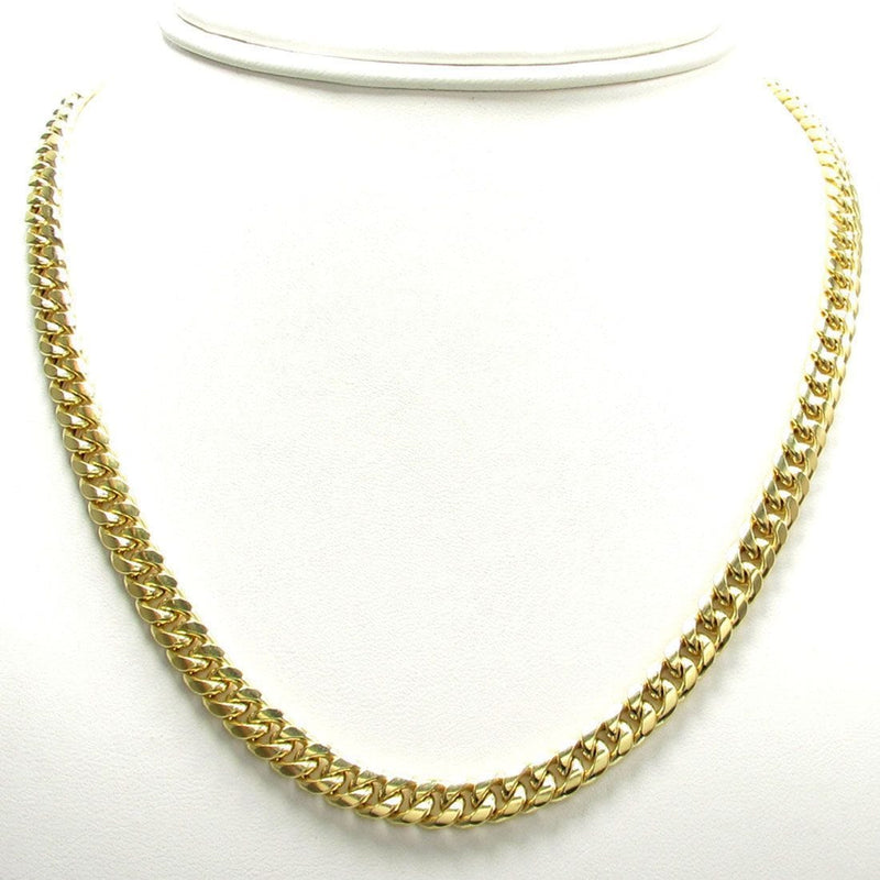 7MM 10K YELLOW GOLD MIAMI CUBAN LINK CHAIN NECKLACE, Chain, Jawa Jewelers, Jawa Jewelers