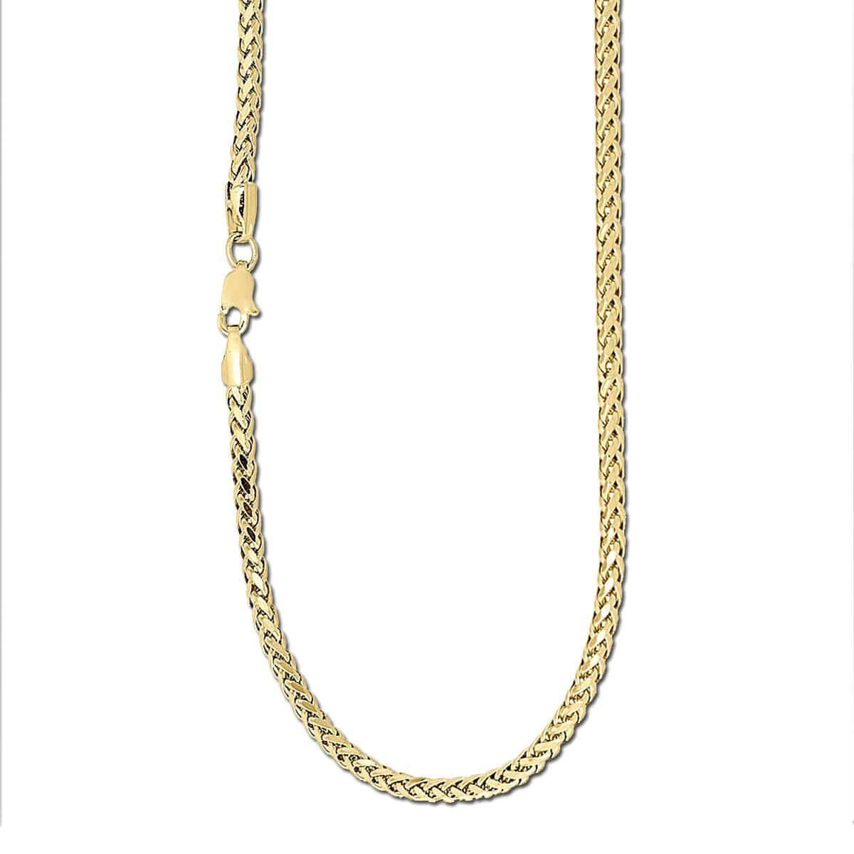 Palm Chain Stack 2.5MM Mens Womens 10K Yellow Gold Palm Chain Necklace – Jawa Jewelers