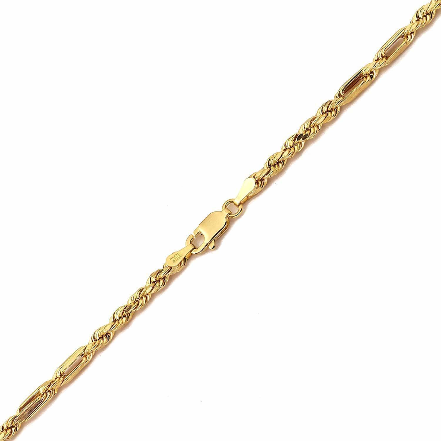 10K Yellow Gold 4MM Hollow Milano Bracelet 7
