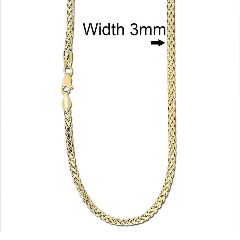 3MM gold palm chain